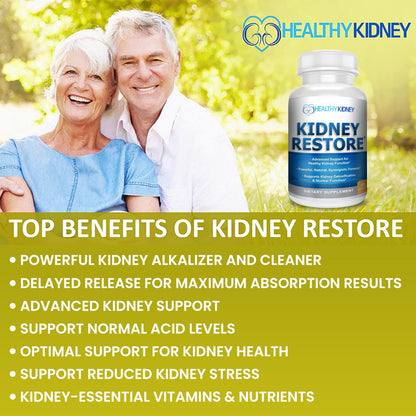 Kidney Cleanse Detox & Repair - Formulated by Kidney Health Expert Living w/Transplant - US Made Kidneys Support Supplement, Detox,