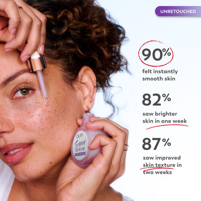 Olay Super Serum Night Repair, Fragrance-Free - Niacinamide, Peptide, Salicylic & Lactic Acid, Glycerin - 5-in-1 Skin Care Benefits - Hydrating, Evens Tone