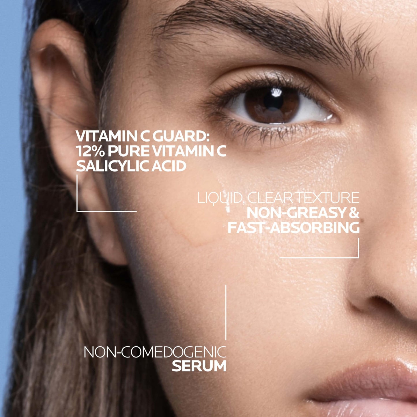La Roche-Posay Pure 12% Vitamin C Oil Control Serum For Face With Hyaluronic Acid & Salicylic Acid, Hydrating Face Serum for Oily