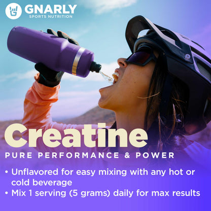 Gnarly Nutrition Creatine Powder – Creapure, Vegan Creatine Supplement – NSF Sport Certified, Optimized Recovery – Sports Nutrition