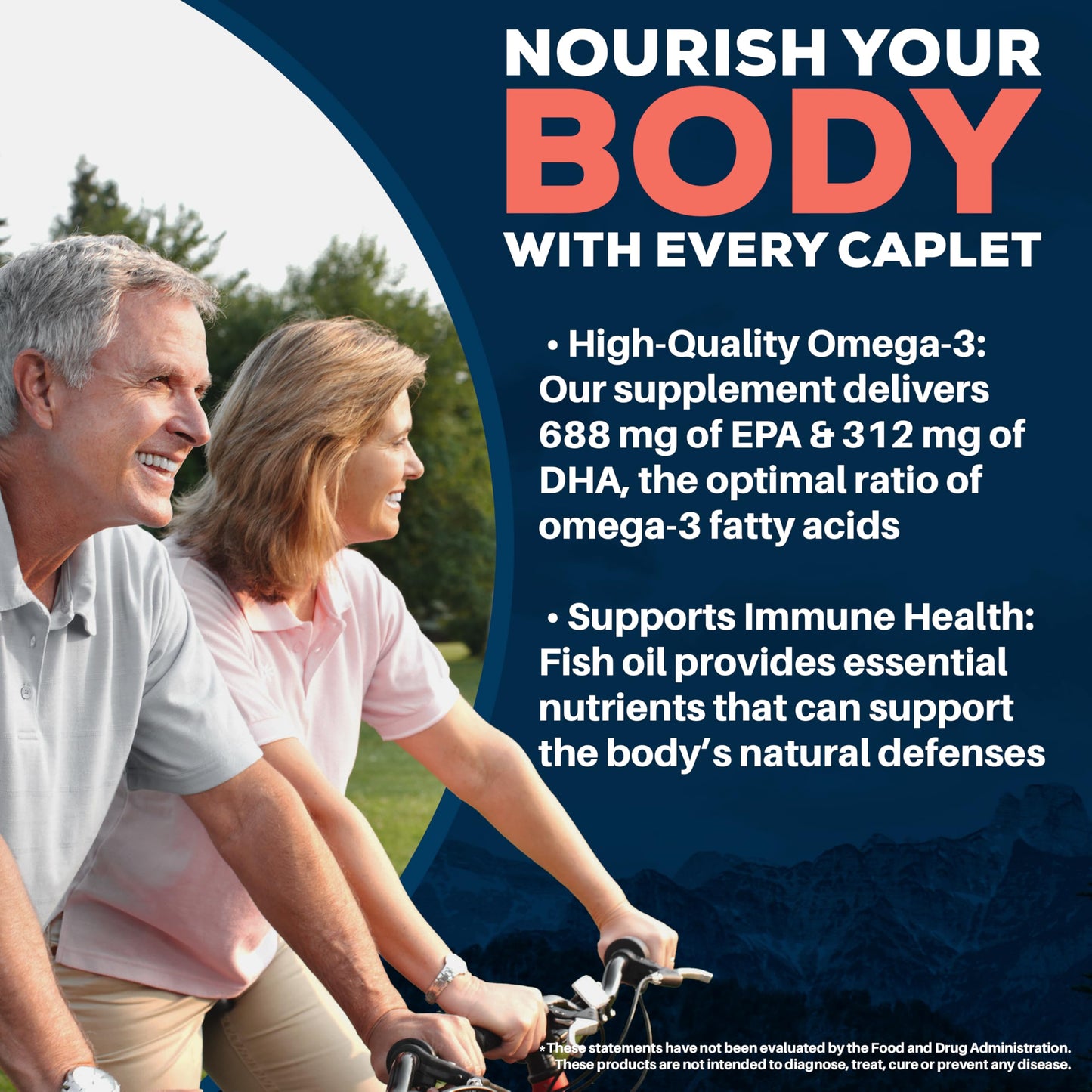 Ayush Herbs High Omega 3 - Omega 3 Fish Oil, 1000mg Per Capsule, EPA & DHA Fish Oil Supplement for Women & Men,