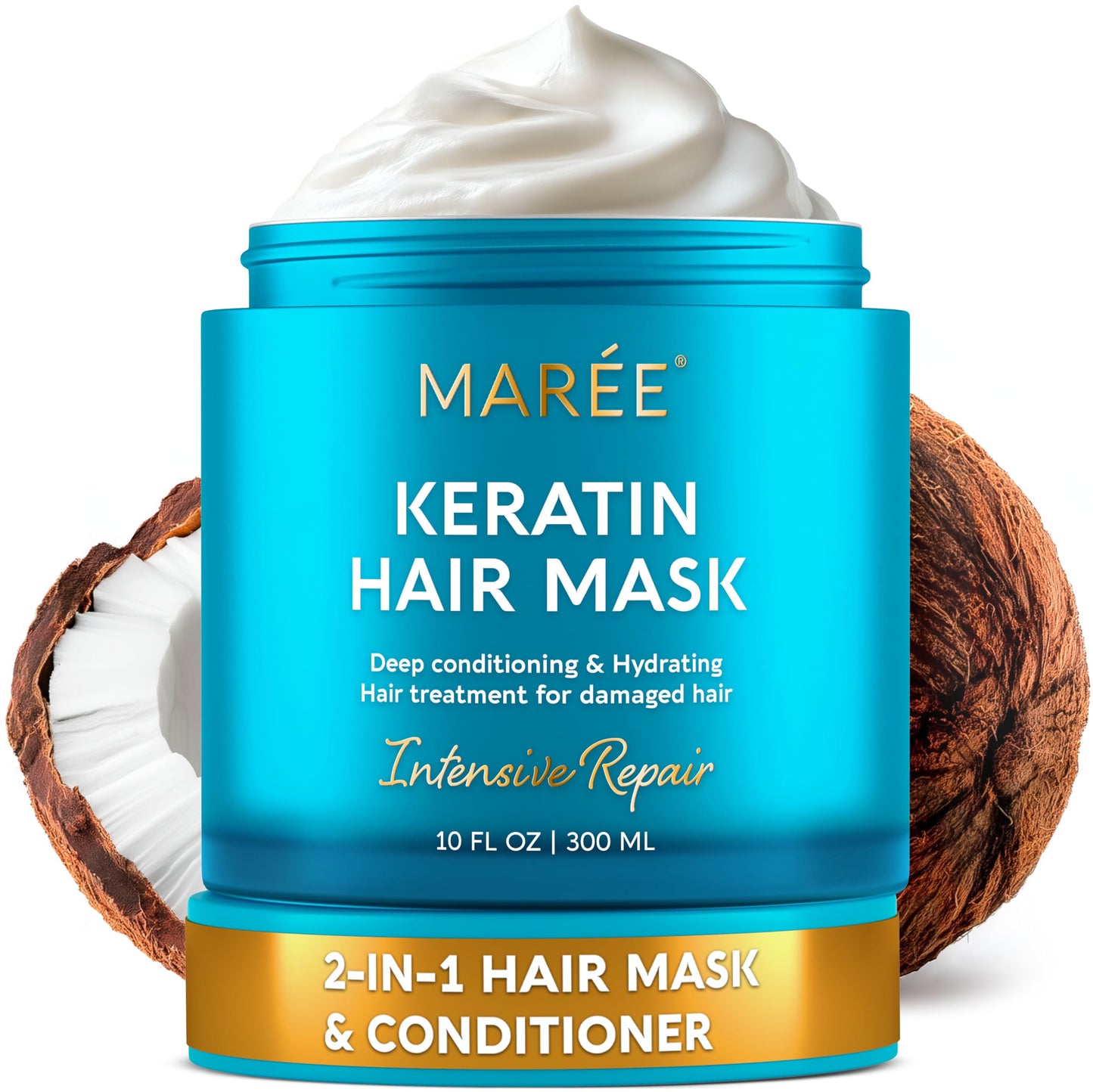 MAREE Deep Conditioning Hair Mask for Damaged Hair Treatment – Keratin Hair Care for Hydrating Growth Repair Moisturizing