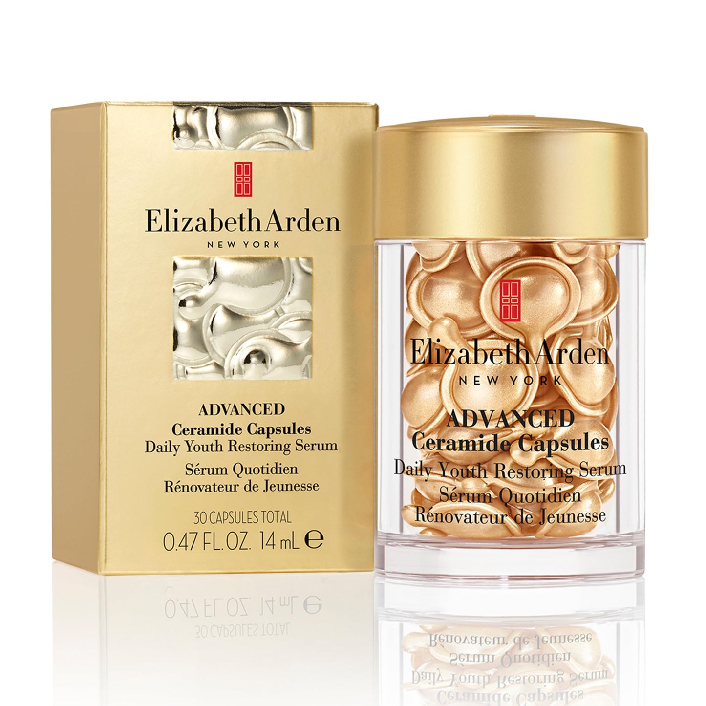 Elizabeth Arden Advanced Ceramide Face Serum Capsules, Anti-Aging Skincare, Fragrance-Free Hydrating Formula for Radiant, Firm Skin