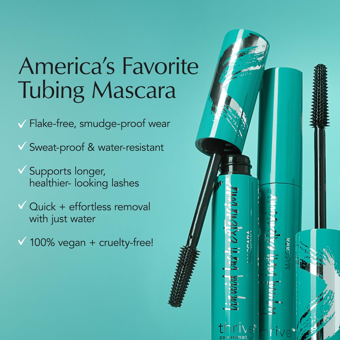 Thrive Causemetics Liquid Lash Extensions Mascara, Tubing Thrive Mascara Lengthening, Volumizing & Curling, Smudge Proof, Washable, No Clumping or Flaking, Vegan & Cruelty Free, Brynn (Rich Black) Thrive CausemeticsBuy Supplements Australia