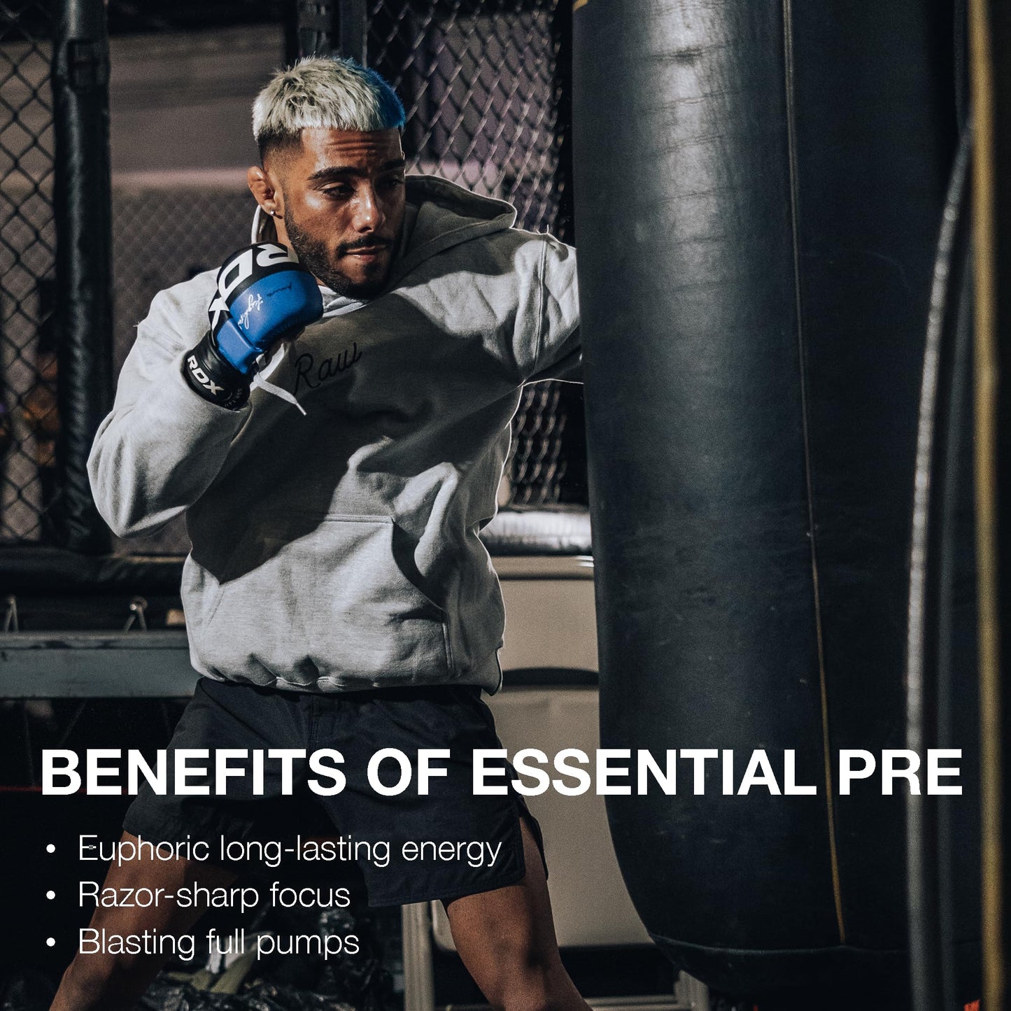 RAW Nutrition - Essential Pre - Chris Bumstead Pre Workout Formula, Sports Nutrition Pre-Workout Powders | Men & Womens Drink, Energy Powder