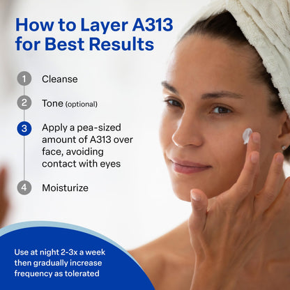 A313 French Pharmacy Vitamin A (Retinoids) Lightweight Face Cream for Anti-Aging, Reduce Wrinkles, Prevents Acne Breakouts