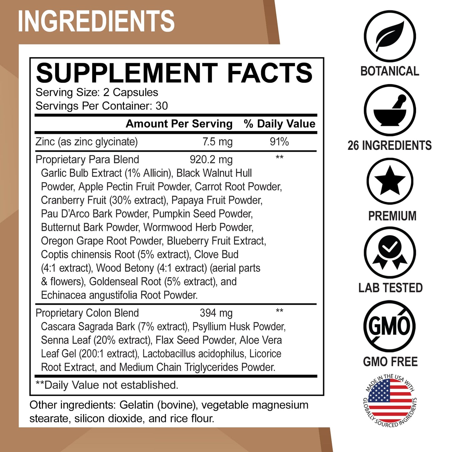 Colon Cleanse Pills Body Detox - Intestinal Guard Cleanser for Stomach - Natural Weight Flush Cleaner Supplement Complex, Women Men Kids, Herbal Wormwood