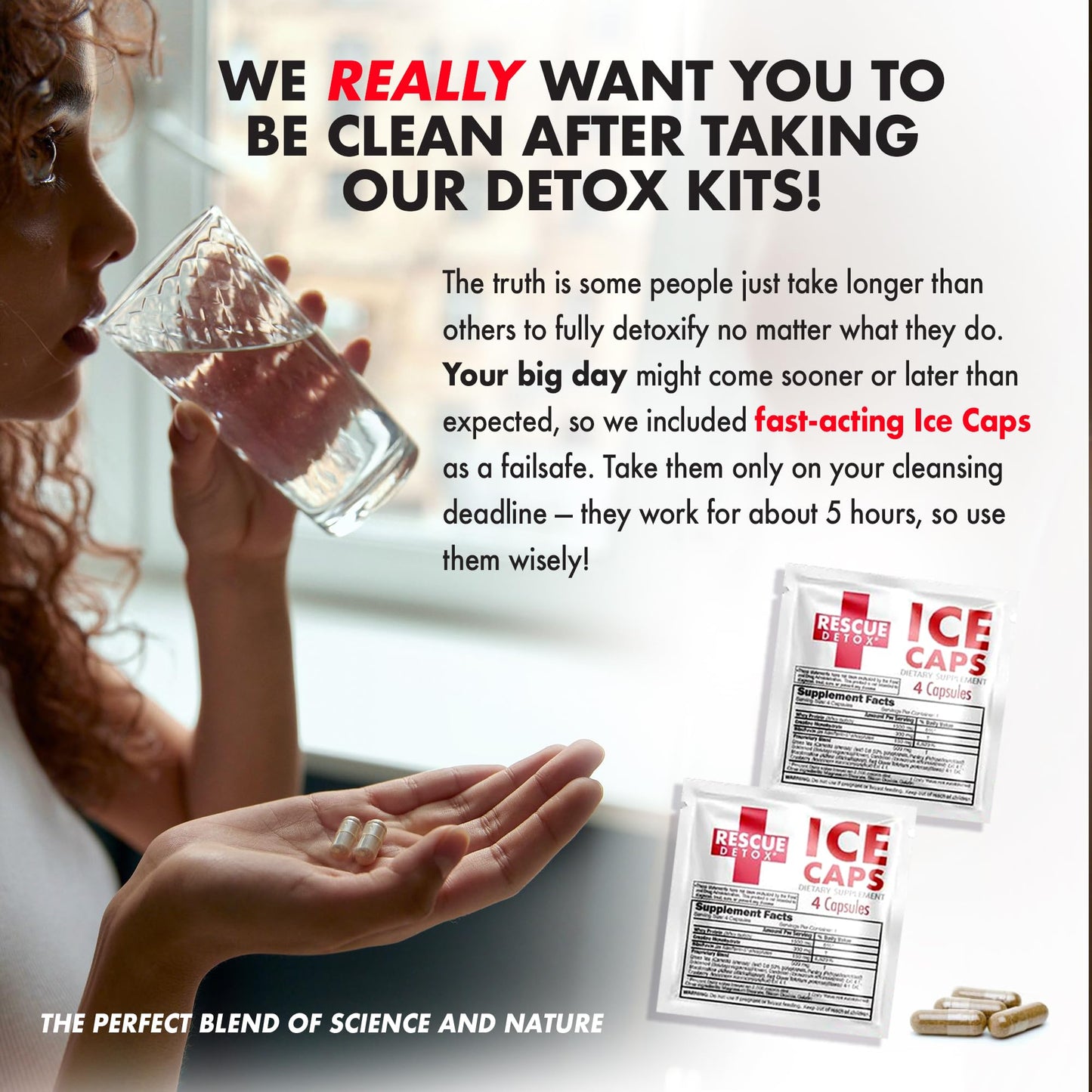 Rescue Detox 5 Day Detox Kit - 72ct Capsules | Comprehensive Full Body Cleanse with Bonus Instant ICE Caps