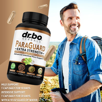 ParaGuard Cleanse Detox Pills - Extra Strength Intestinal Guard Formula Supplement, Black Walnut Wormwood Clove & Oregano - Adults Natural Herbal