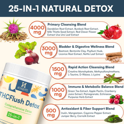 Hesperilyntis Detox Powder Supplement for Men & Women, Natural Herbal Formula for Liver, Kidney & Digestion, Natural Flavor, 30 Servings