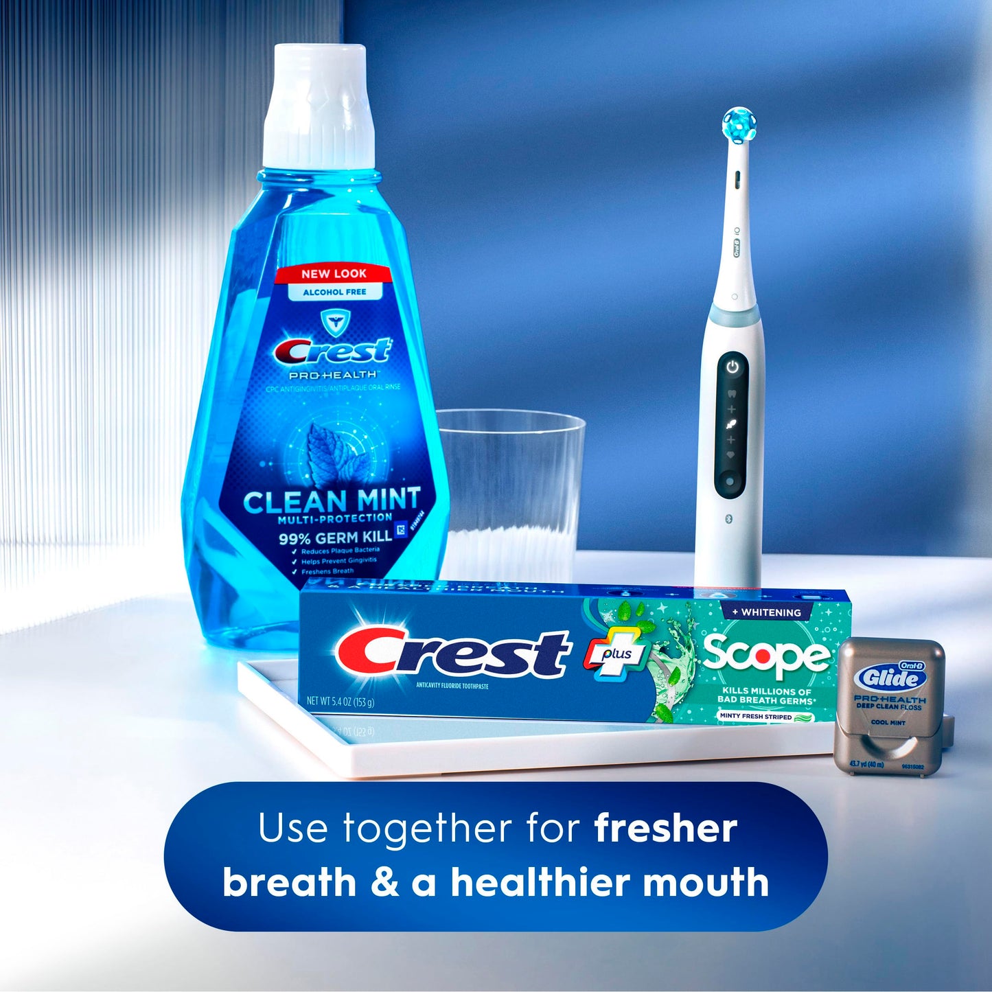 Crest + Scope Whitening Toothpaste - Pack of 3, 5.4 Oz Tubes - Anticavity Fluoride Toothpaste, Fresh Breath, Kills Germs - Tartar Protection,