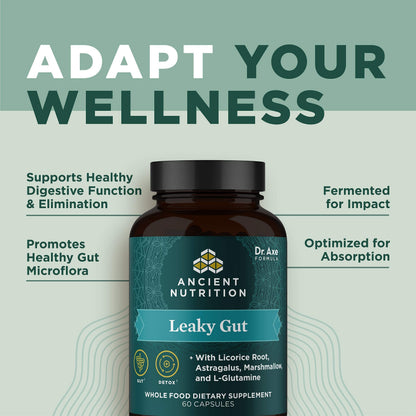 Ancient Nutrition Gut Health Supplement Leaky Gut Capsules, 60ctFormulated with Licorice
