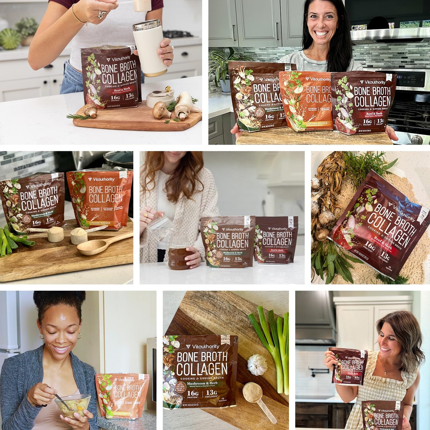 Bone Broth Collagen Powder 16g Collagen Protein per Serving Supports Joints Skin Nails & Gut Health Made from Real Beef Bone Broth Savory Collagen