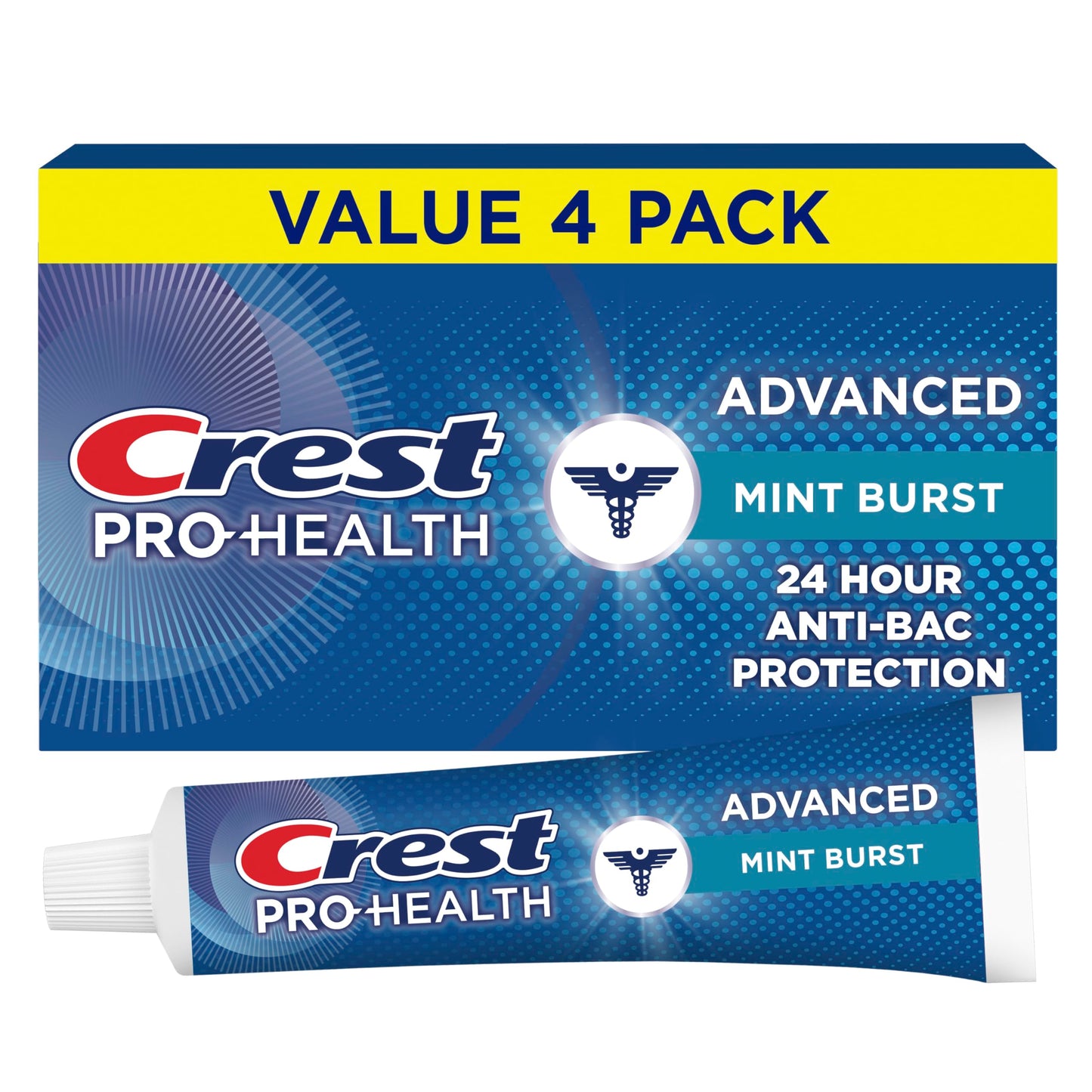 Crest Pro-Health Advanced Antibacterial Protection Toothpaste,5 oz 4 Pack, Teeth Whitening for adults, Breath Freshener, for Sensitive Teeth, Gum Health,