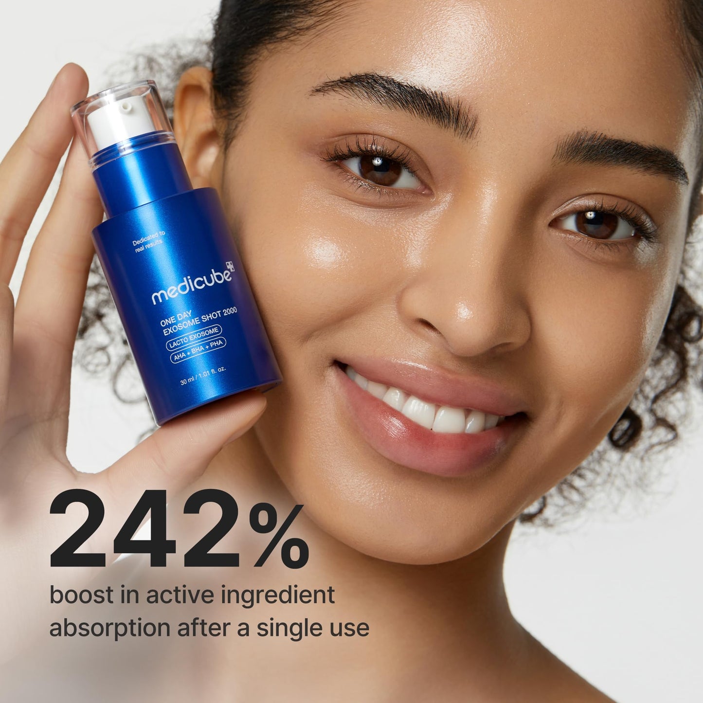medicube Exosome Shot Zero 2,000 PPM Spicule Facial Serum | Liquid Skin Booster Serum | Exosome, AHA+BHA+PHA | Pore Care, Dead Skin Cells,