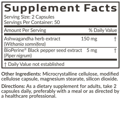 Futurebiotics Ashwagandha Extra Strength Stress & Mood Support with BioPerine - Non GMO Formula, 100 Vegetarian Capsules