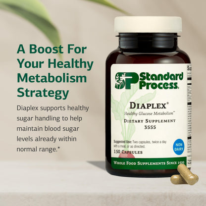 Standard Process Diaplex - Supplement for Pancreas & Gallbladder Support - Contains Chromium & Antioxidant Vitamin A