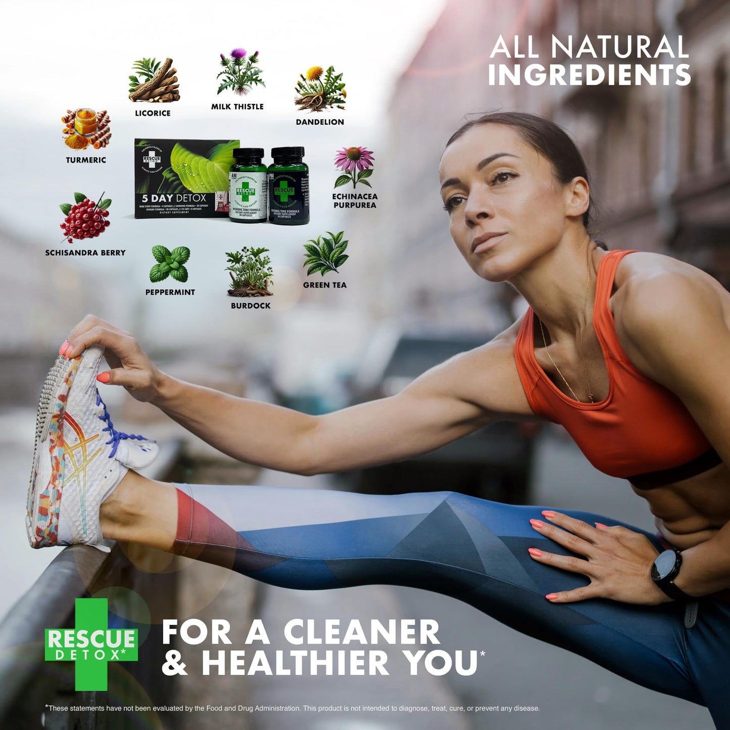 Rescue Detox 5 Day Detox Kit - 72ct Capsules | Comprehensive Full Body Cleanse with Bonus Instant ICE Caps