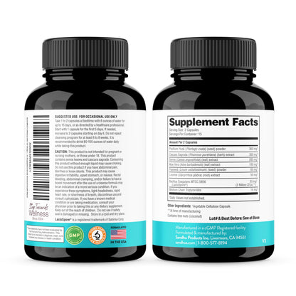 Sandhu's 15 Day Gut Cleanse Colon Detox for Women & Men| Supports Colon Cleansing & Digestive Health| Senna, Cascara Sagrada, Psyllium Husk & Probiotics