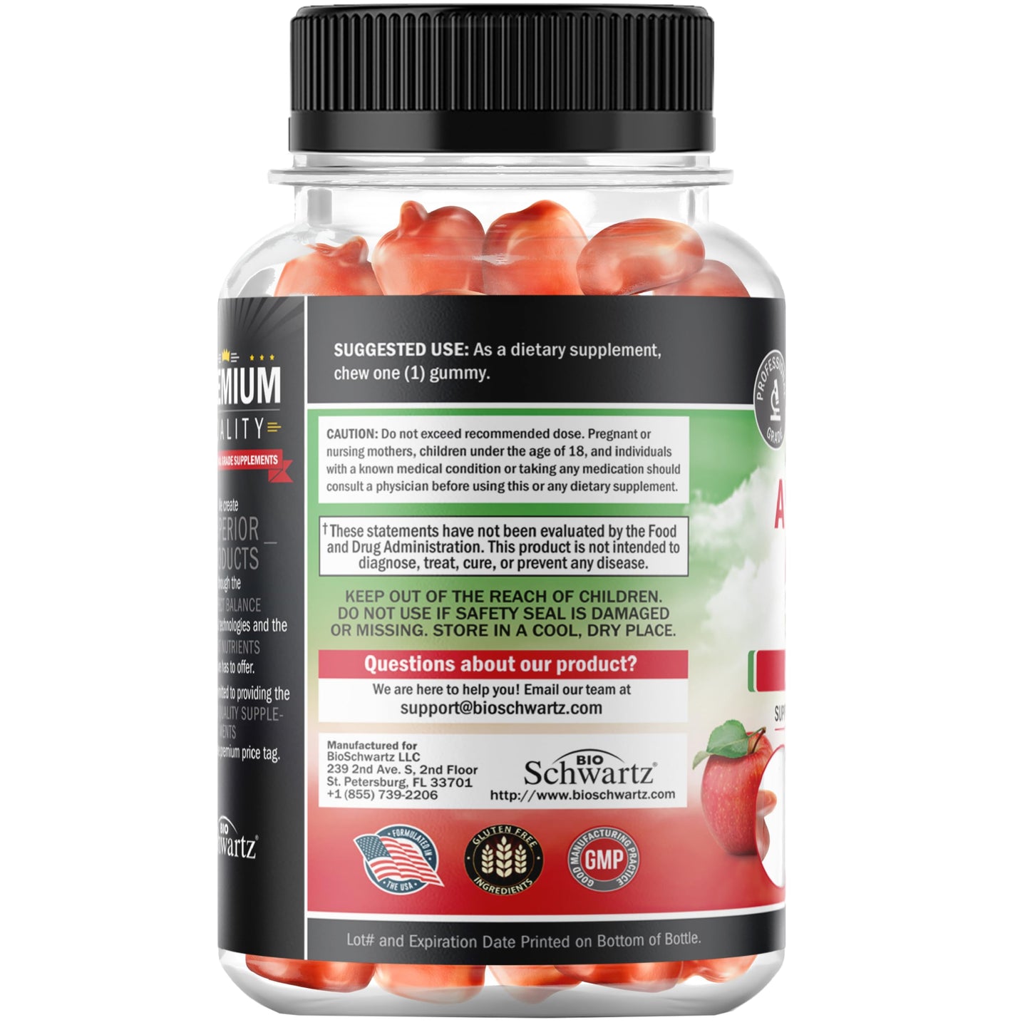 Apple Cider Vinegar Gummies - ACV Gummies with The Mother for Women & Men - Energy Boost Bloat Digestive & Immune Support - Vitamin B12 B6 B 9 Folic Acid