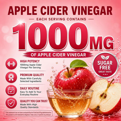 DREAVIO 1000mg Sugar Free Apple Cider Vinegar Gummies | 120 Count Keto ACV Gummies, Vegan Apple Cider Vinegar