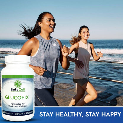 BETACELL Glucofix - Supplement - Herbal Supplement with Cinnamon, Gymnema, , Bitter Melon, and Turmeric - 120 Capsules