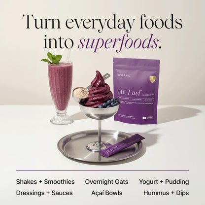 Pendulum Gut Fuel - Fiber + Polyphenol, Prebiotic Blend to Support Digestion, Microbiome Balance, and Help Reduce Hunger for Women and Men