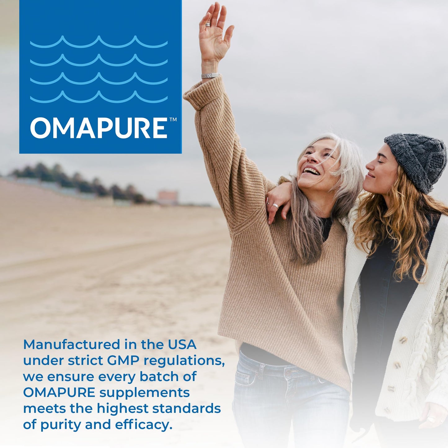 OMAPURE Fish Oil Omega 3 Supplements - Triple Strength - High EPA, DHA - IFOS Lab Tested - Supports Heart & Brain Health - Burpless Capsules - Wild Caught - (3 Bottles - 120 Softgels Per Bottle)