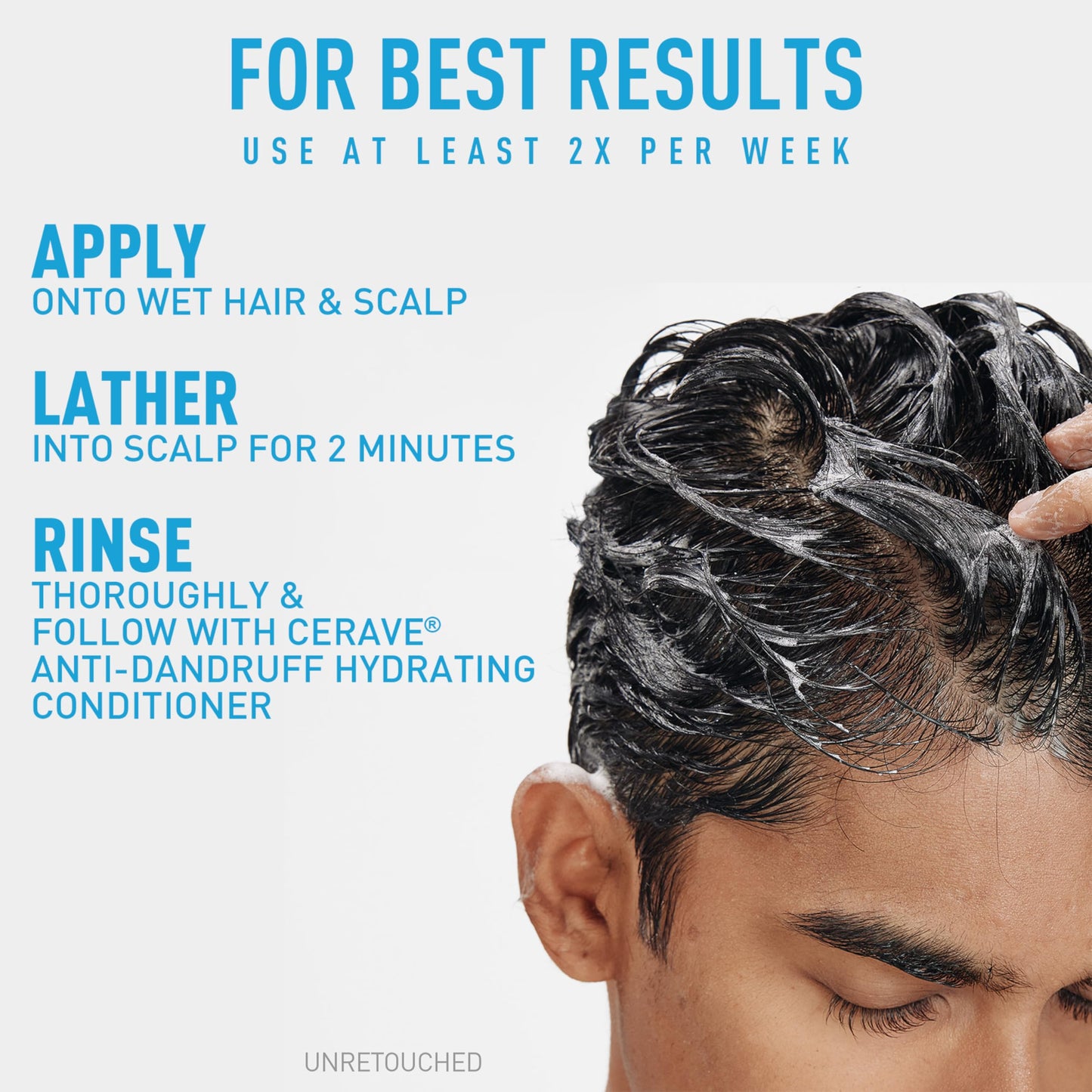 CeraVe Hydrating Anti Dandruff Shampoo, 1% Pyrithione Zinc Dandruff Treatment With Ceramides, Niacinamide & Hyaluronic Acid, Helps Eliminate Flakes