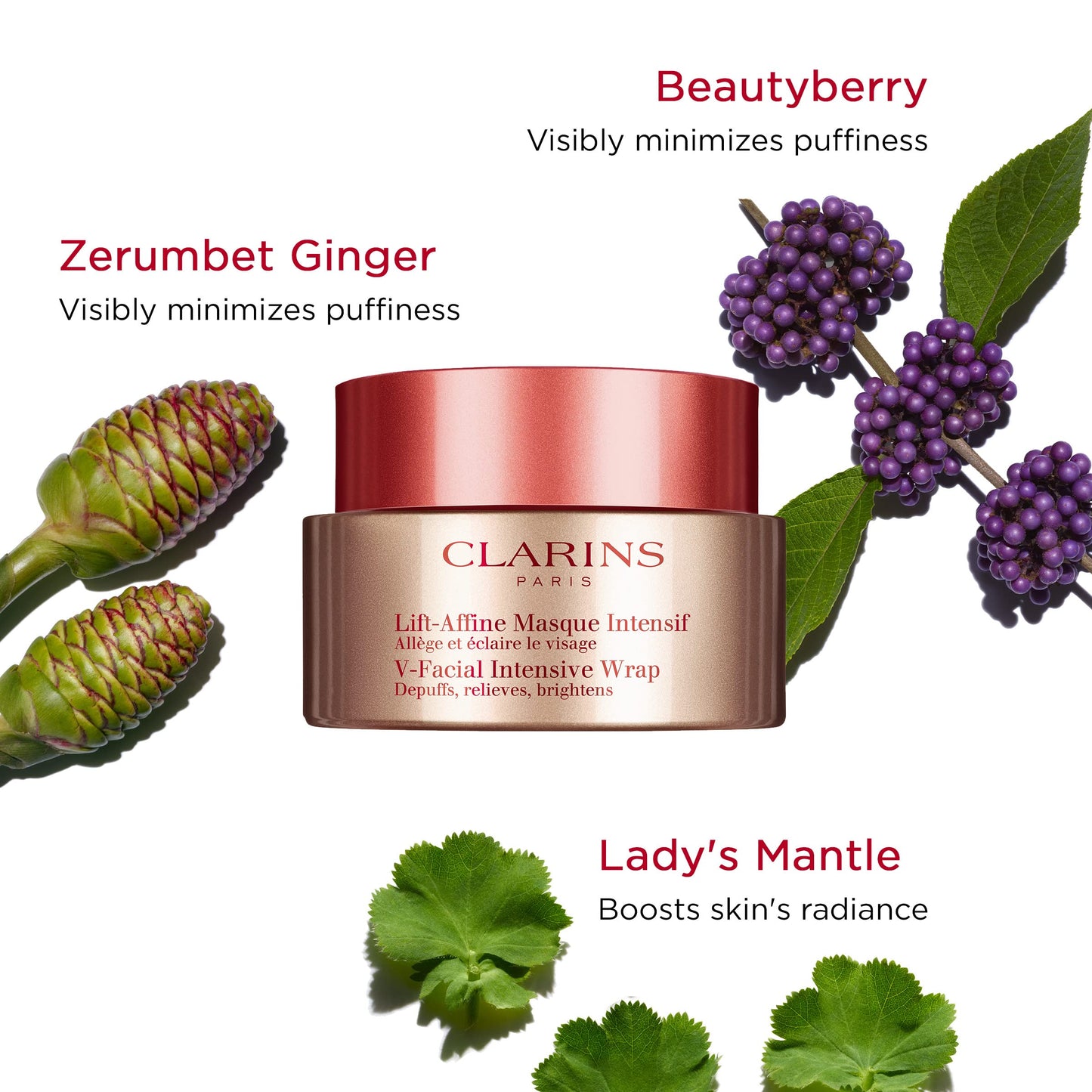 Clarins V-Facial Intensive Wrap Face Mask | Award-Winning Facial Contouring Mask | Visibly Reduces Puffiness and Swelling Caused by Stress,Heat and Hormonal Changes