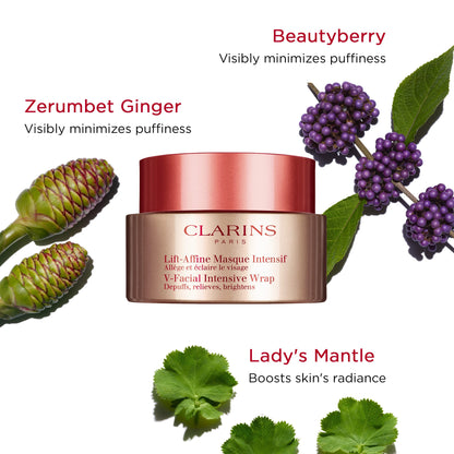 Clarins V-Facial Intensive Wrap Face Mask | Award-Winning Facial Contouring Mask | Visibly Reduces Puffiness and Swelling Caused by Stress,Heat and Hormonal Changes