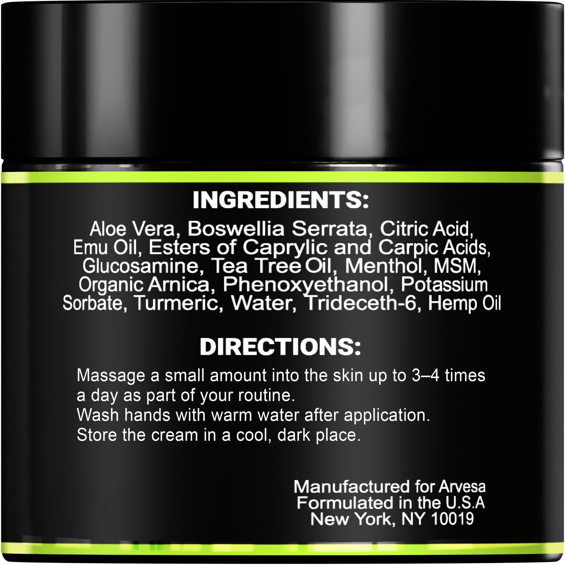 Natural Hemp Cream - Maximum Strength Gel - Hemp Cream with Arnica, MSM, Glucosamine, Menthol, Aloe, Turmeric, Boswellia - Fast Absorption, Non-Greasy, Lightweight - Advanced Formula - 4 oz ArvesaBuy Supplements Australia