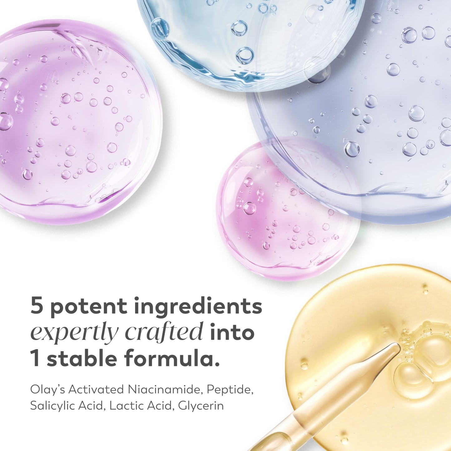 Olay Super Serum Night Repair, Fragrance-Free - Niacinamide, Peptide, Salicylic & Lactic Acid, Glycerin - 5-in-1 Skin Care Benefits - Hydrating, Evens Tone