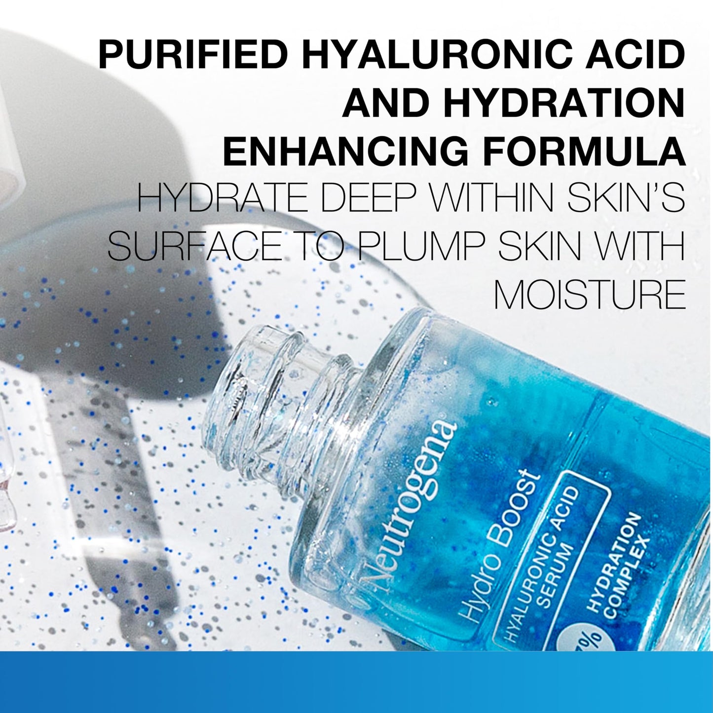 Neutrogena Hydro Boost Hyaluronic Acid Serum for Face & Neck, Lightweight Daily Hydrating Serum with Hyaluronic Acid for Dry Skin, Oil-Free