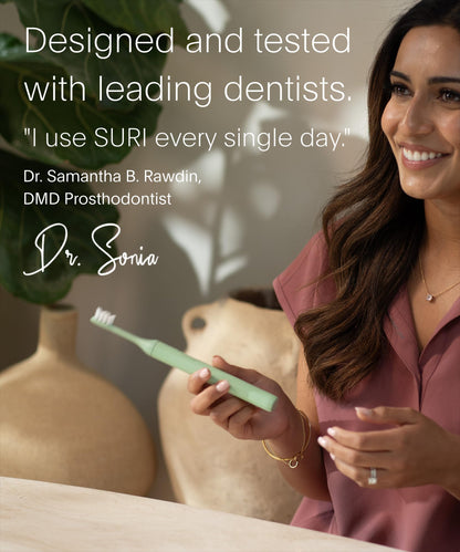 SURI 2.0 New Sonic Electric Toothbrush with Pressure Sensor | 1 Month+ Battery | Electric Toothbrush for Adults