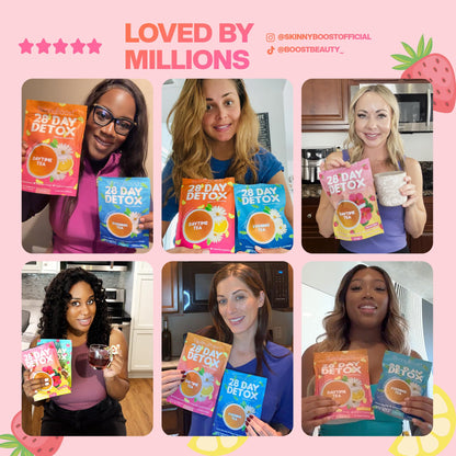 Skinny Boost Evening Tea-Cleanse and detox support, reduce bloating, cleanse colon, reduce toxins, vegan, sugar free-(2 PACK-)14 bags-lemon honey