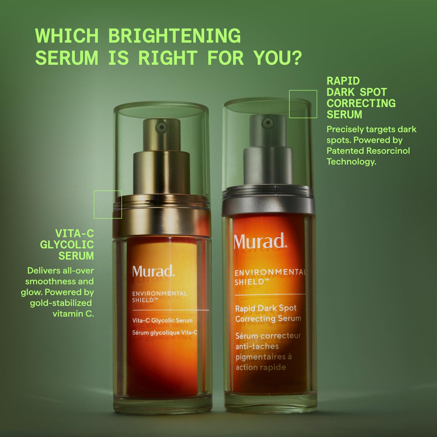Murad Vita-C Glycolic Serum - Advanced Brightening Vitamin C and Glycolic Acid Face Serum for Improved Skin Tone and Texture - Gold-Stabilized Vitamin C
