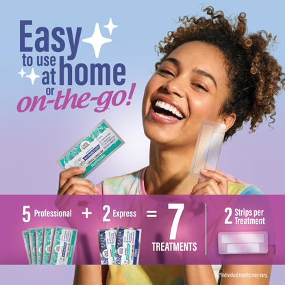 GuruNanda Teeth Whitening Strips Kit - 7-Day Treatment with Non-Slip, Dry Strip Technology
