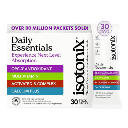 Isotonix® Daily Essentials Multivitamin Powder Packets – 4-in-1 Formula with Multivitamin, Activated B-Complex, Calcium Plus & OPC-3 with Pycnogenol