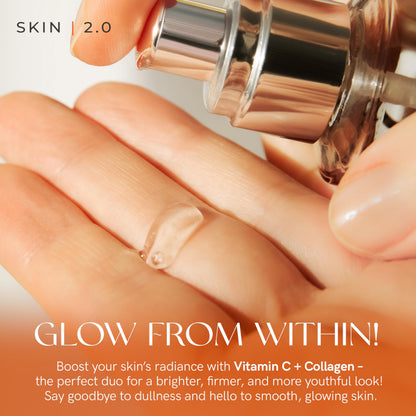 Skin 2.0 Vitamin C Serum - Dermatologist Tested, Anti-Aging & Dark Spot Remover - Brightening, Clean Beauty, Cruelty-Free,