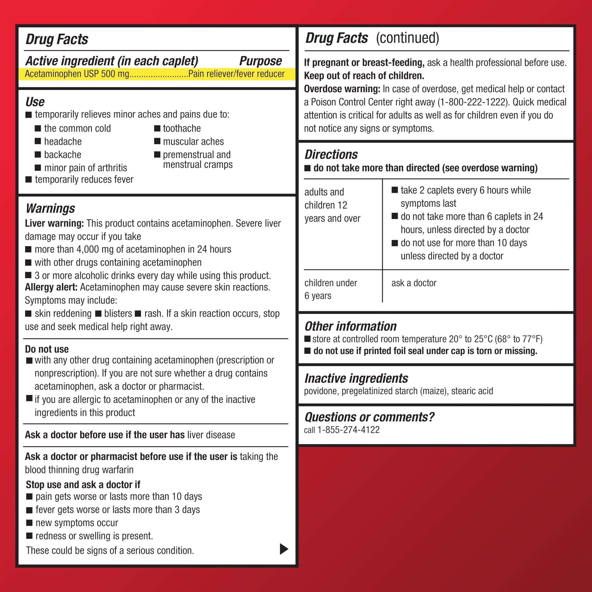 Amazon Basic Care Extra Strength Pain Relief, Acetaminophen Caplets, 500 mg, Pain Reliever/Fever Reducer, 100 Count Amazon Basic Care buy supplements Au