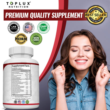 Blood Sugar Complex Supplement - Supports Healthy Blood Sugar Levels Already Within Normal Range All Natural with Cinnamon, Bitter Melon, Chromium, Mulberry, Al