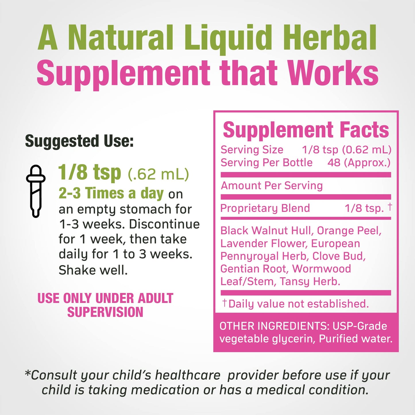 Cedar Bear - Intestinal Cleanse for Kids, Liquid Herbal Supplement for Detox and Digestive Cleanse with Natural Herbs,