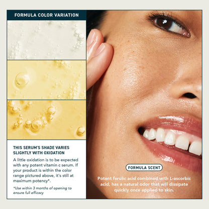 Prequel Skin Lucent-C, Vitamin C Serum for Face. Professional Facial L-Ascorbic Acid, Ferulic Acid Formula with Niacinamide.