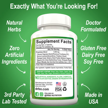 Colon Cleanse Detox Formula - Natural Bowel Cleanser Pills for Intestinal Bloating & Fast Digestive Cleansing - Daily Constipation Relief Supplement Gut
