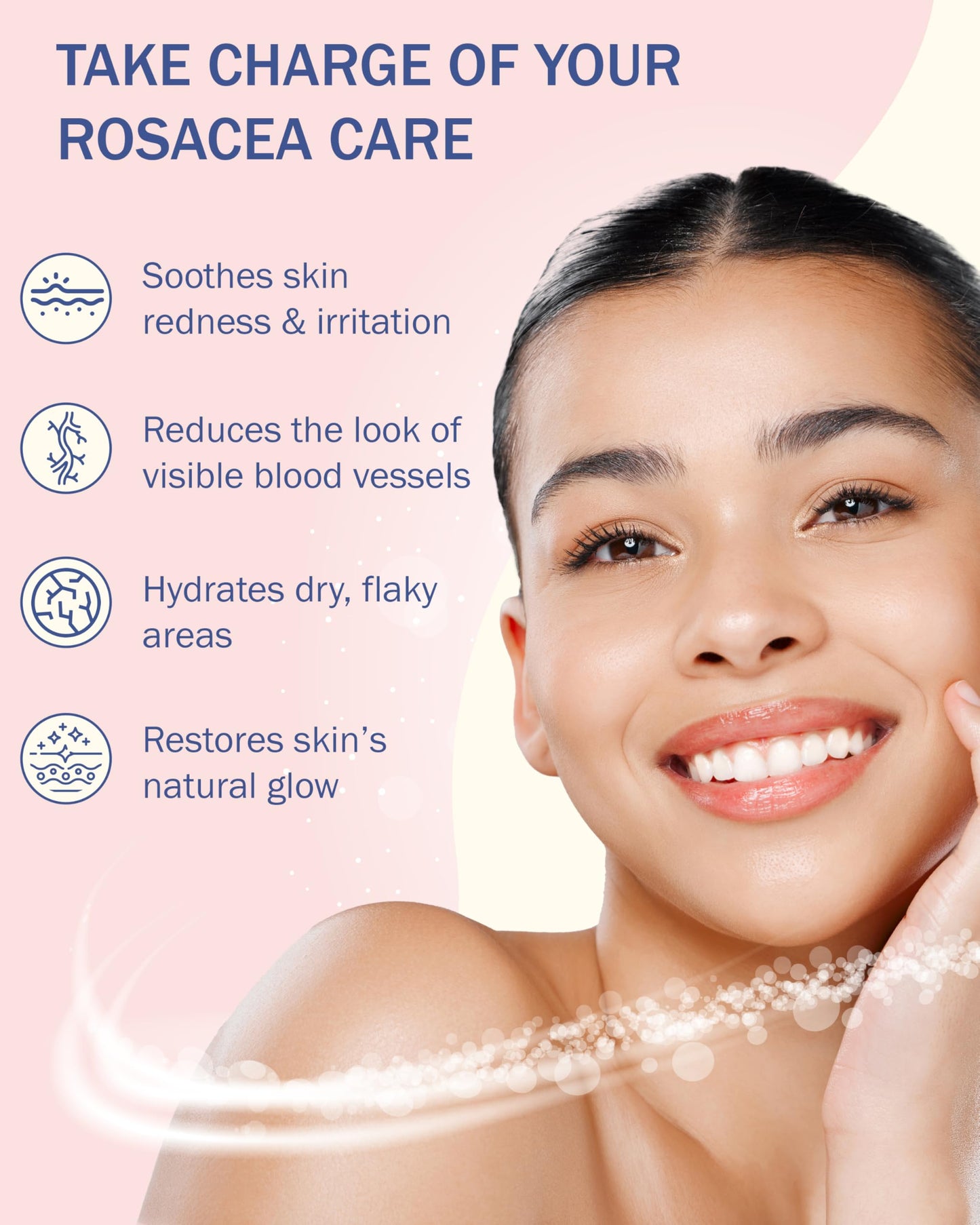 Rosacea Treatment Skincare for Women & Men - Face Wash, Rosacea Cream & Face Serum, Moisturizer Redness Reducing Skin Care with Aloe Vera,