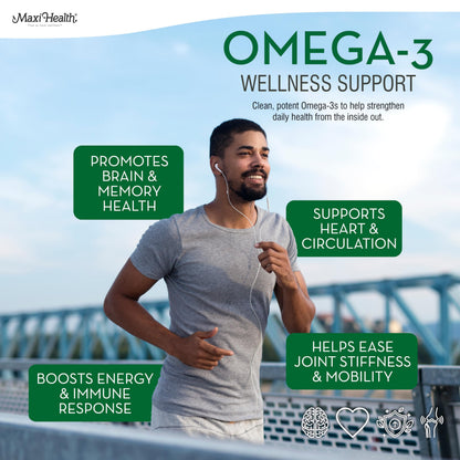 Omega 3 Fish Oil - Triple Strength 2000 mg Kosher Fish Oil Supplements - No Fishy Aftertaste Omega 3 Supplement - Burpless Fish Oil Omega 3 Fatty Acid