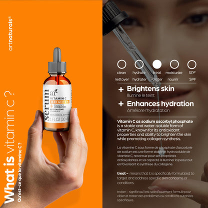 artnaturals Anti-Aging Vitamin C Serum - (1 Fl Oz / 30ml) - with Hyaluronic Acid and Vit E - Wrinkle Repairs Dark Circles, Fades Age Spots and Sun Damage