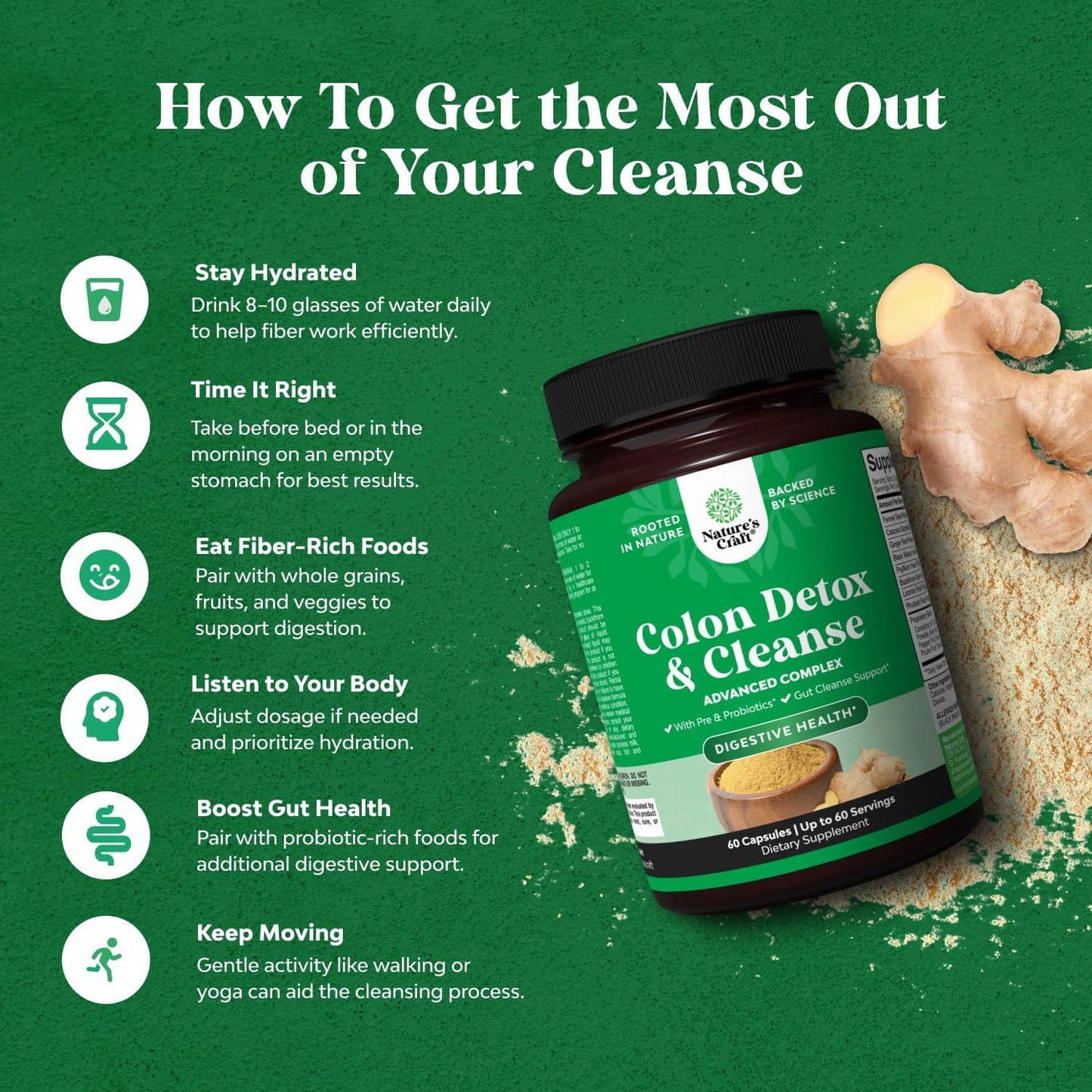 Herbal Colon Cleanse for Women & Men - 15 Day Gut Cleanse Detox for Women & Men with Senna Leaf Cascara Sagrada & Psyllium Husk for Fasting Acting Relief