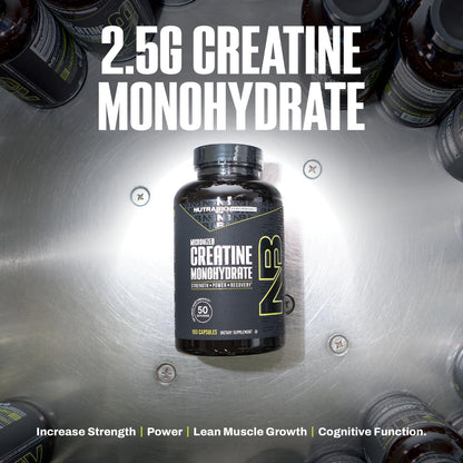 NutraBio Pure Micronized Creatine Monohydrate Capsules, Creatine Pills, Supports Bulk Muscle Energy, Recovery, and Strength - Keto Friendly, Kosher